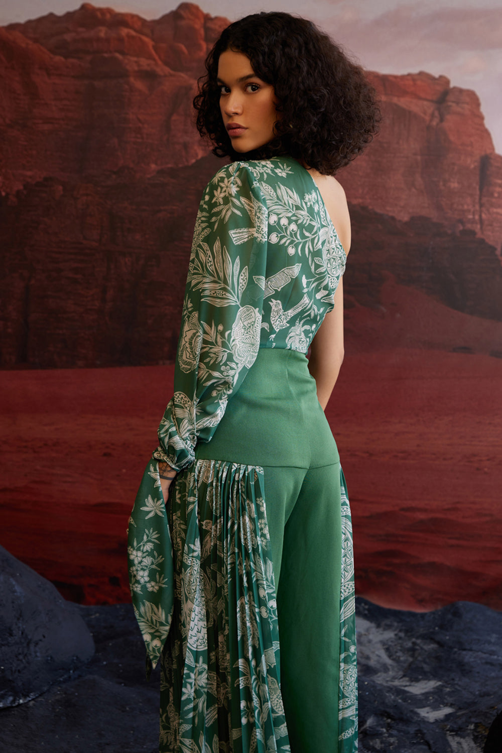 Taha'a Pleated Jumpsuit