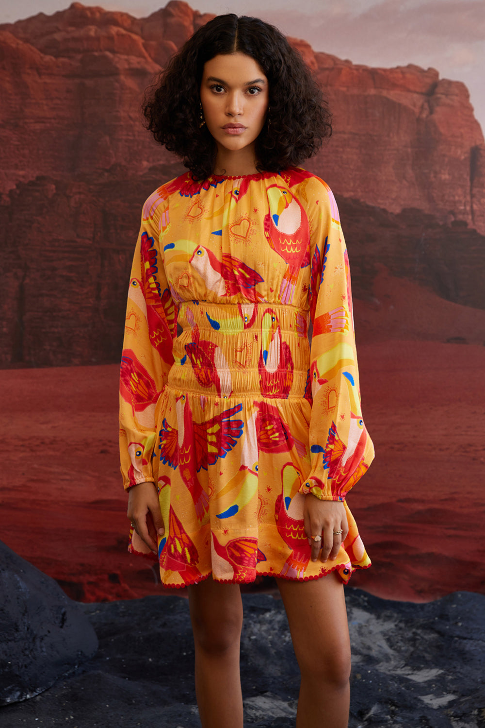 Maccau Gold Smock Dress