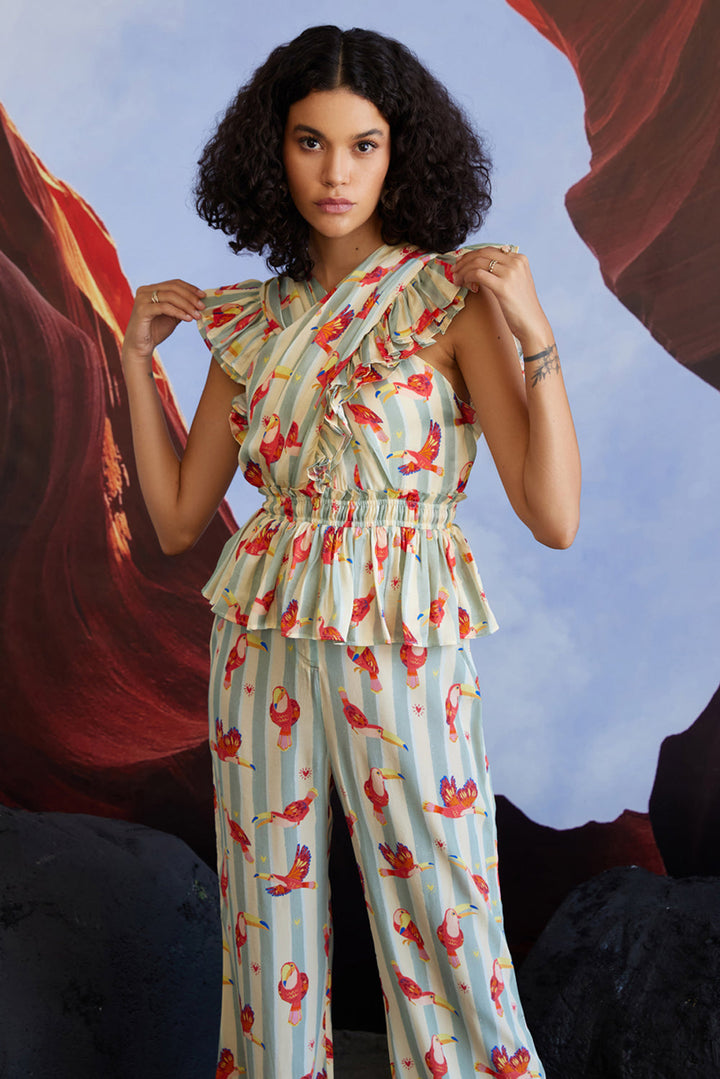 Maccau Streak Criss-Cross Co-ord
