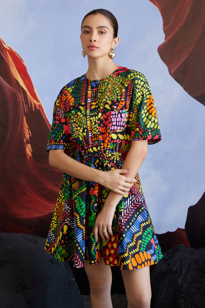 Tulum Spice String Short Dress