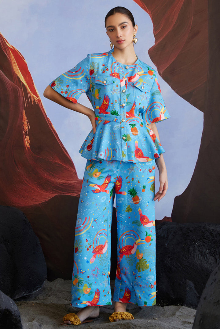 Cabo Mint Peplum Co-ord