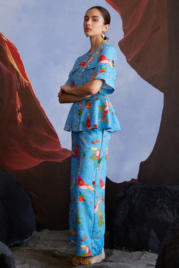 Cabo Mint Peplum Co-ord