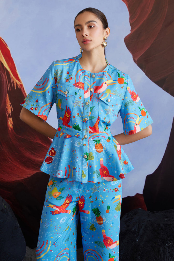 Cabo Mint Peplum Co-ord