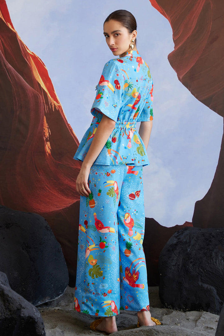 Cabo Mint Peplum Co-ord