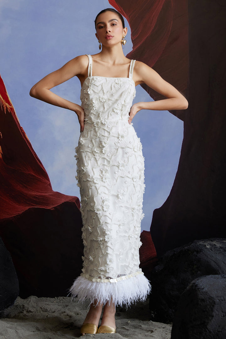 Feather Lace Dress