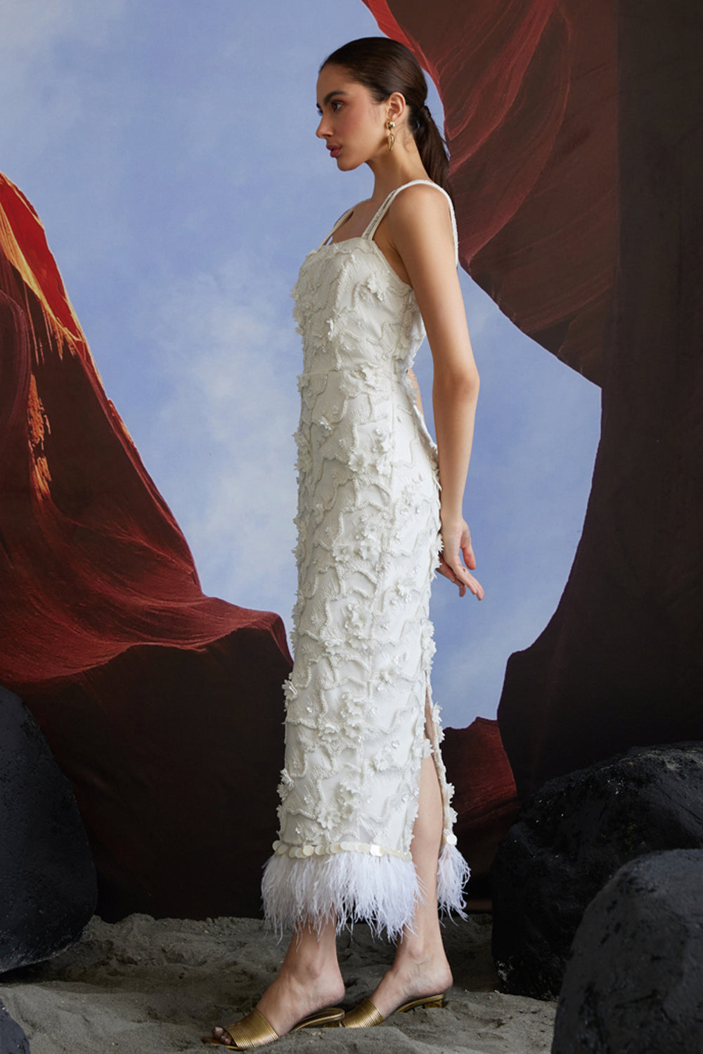 Feather Lace Dress