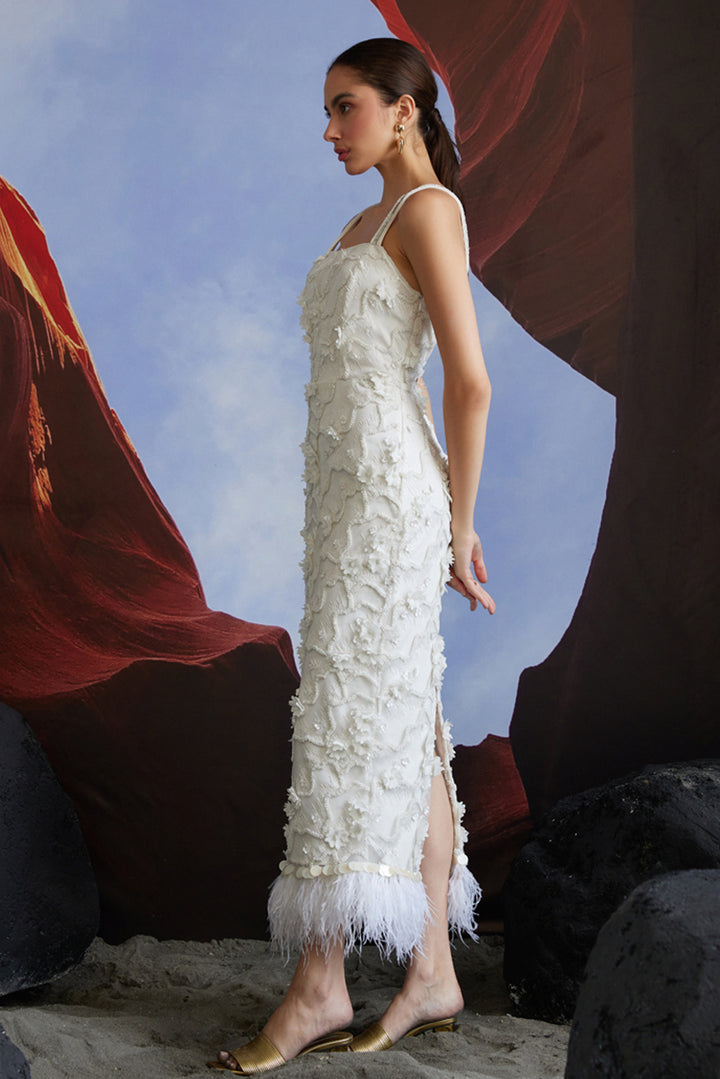 Feather Lace Dress