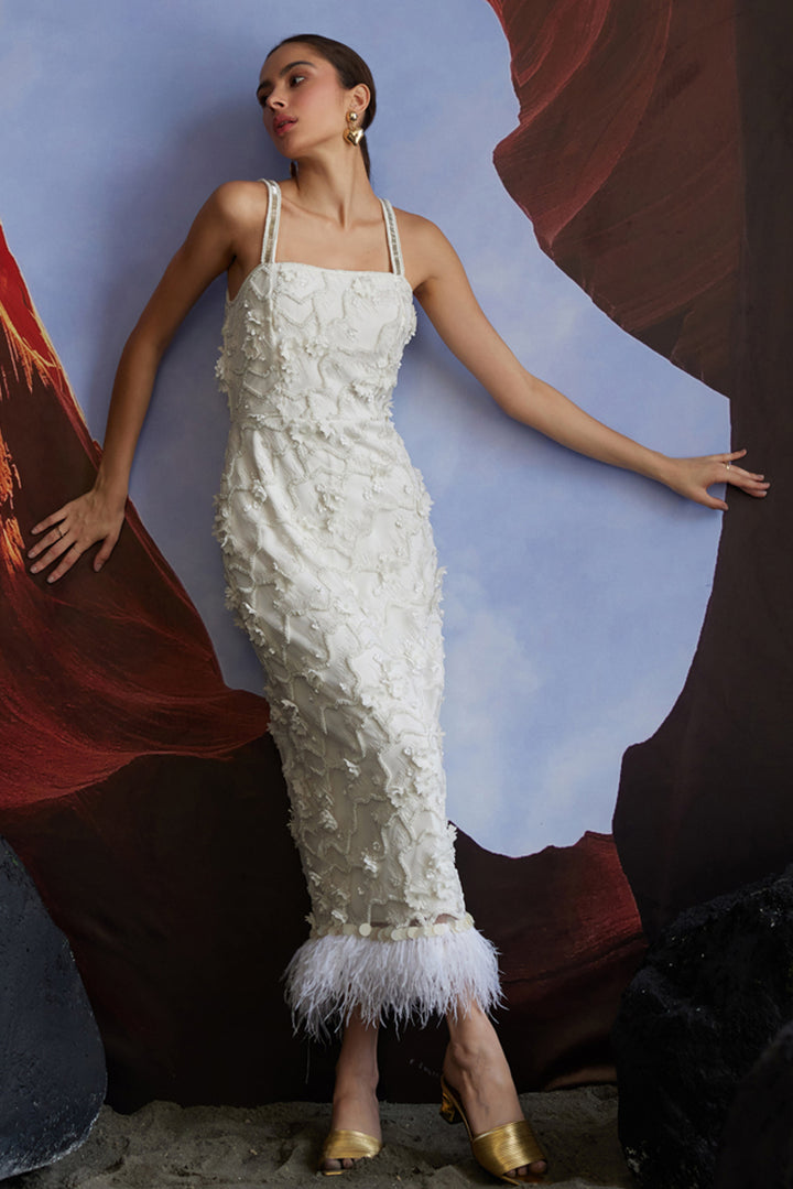 Feather Lace Dress