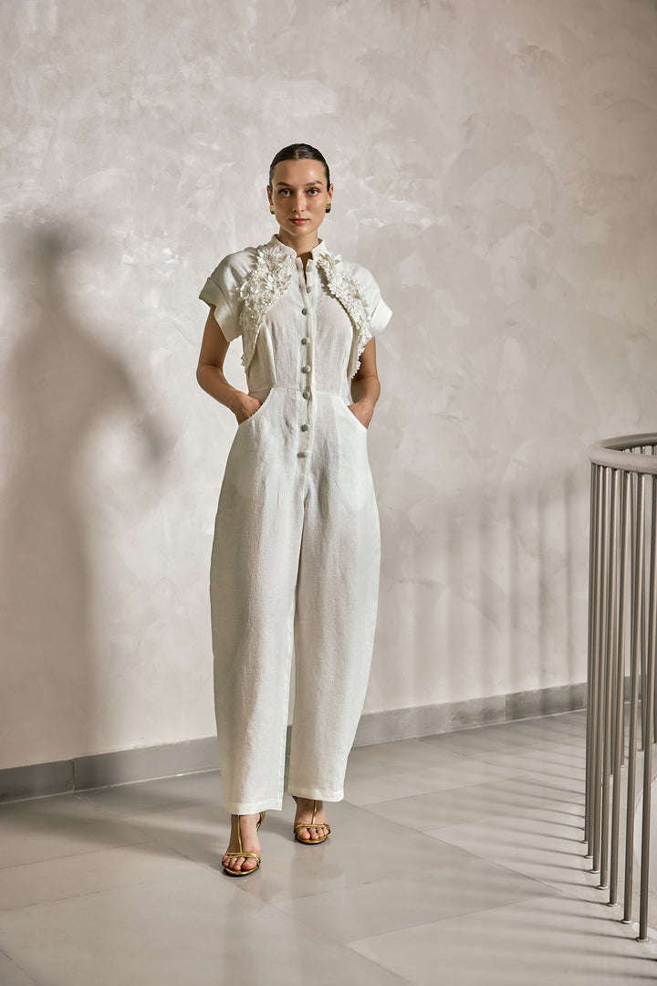 Ivory Jumpsuit - ANI CLOTHING