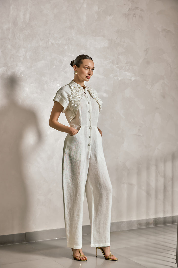 Ivory Jumpsuit - ANI CLOTHING