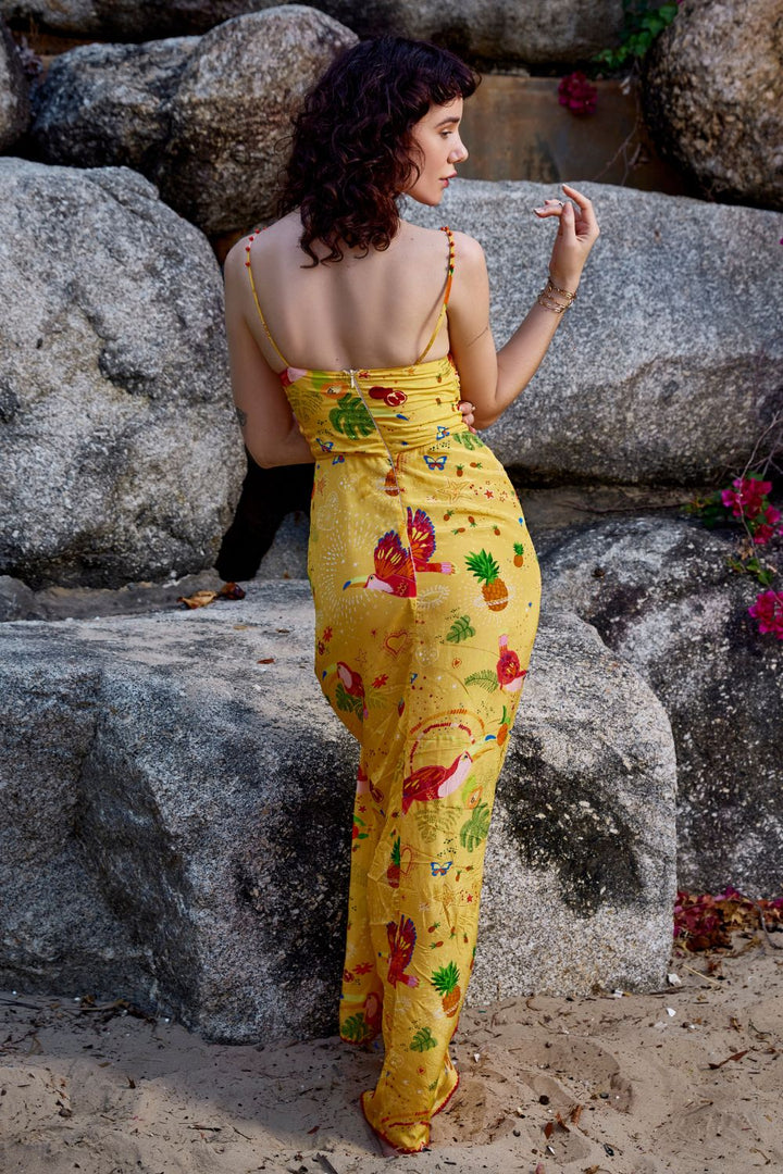 Cabo Mocha Cut Out Maxi Dress