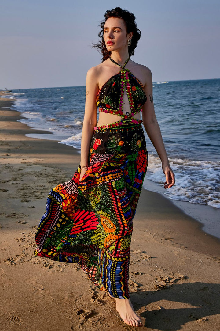 Tulum Spice Halter Dress
