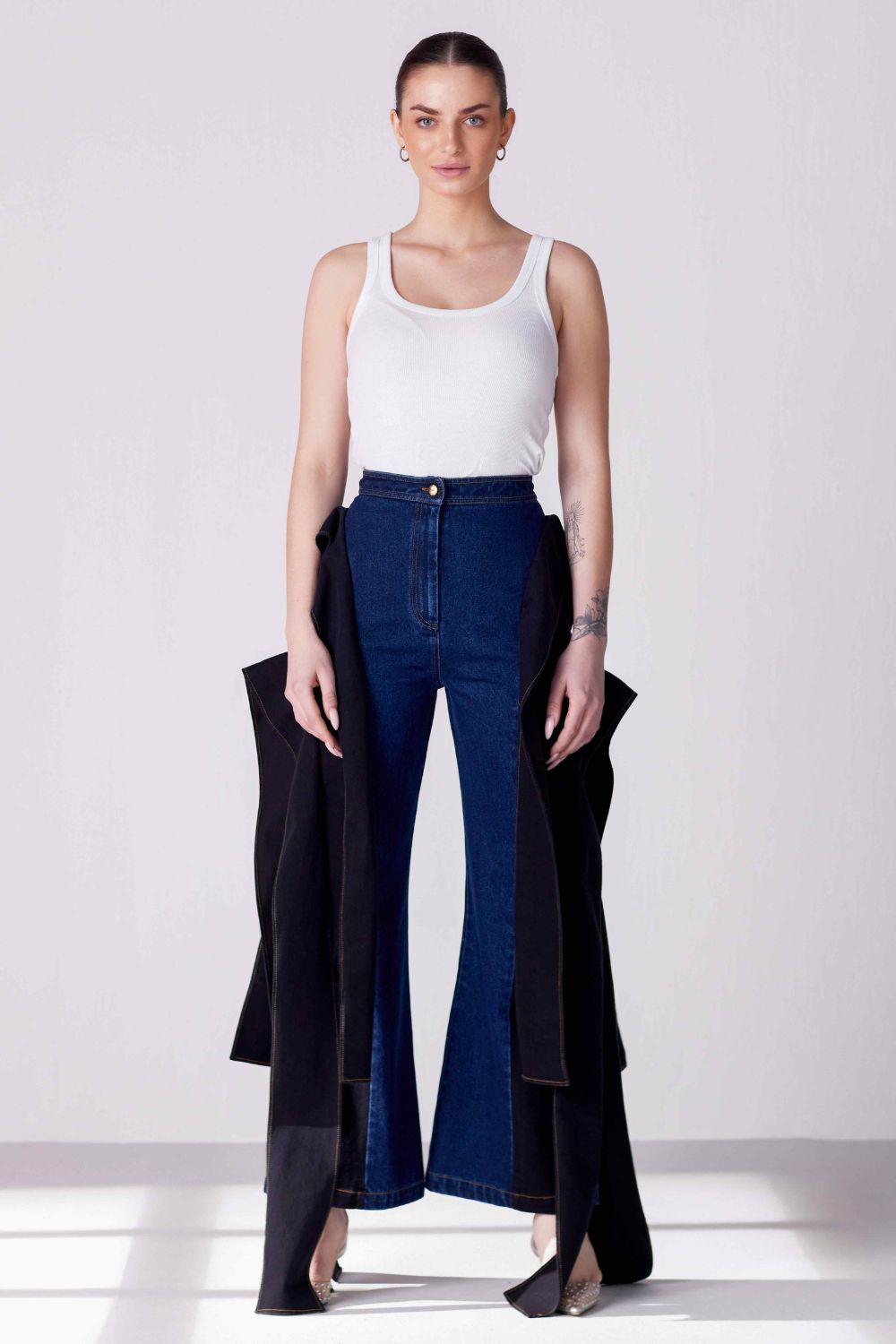 Colorblock Layered Trousers