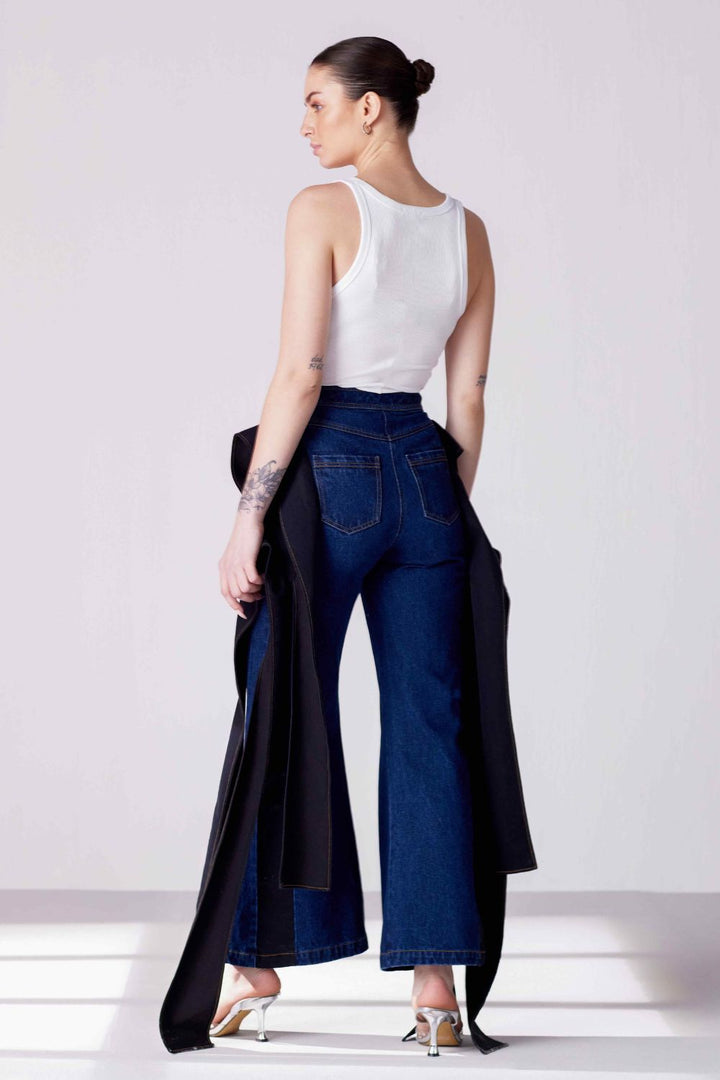 Colorblock Layered Trousers