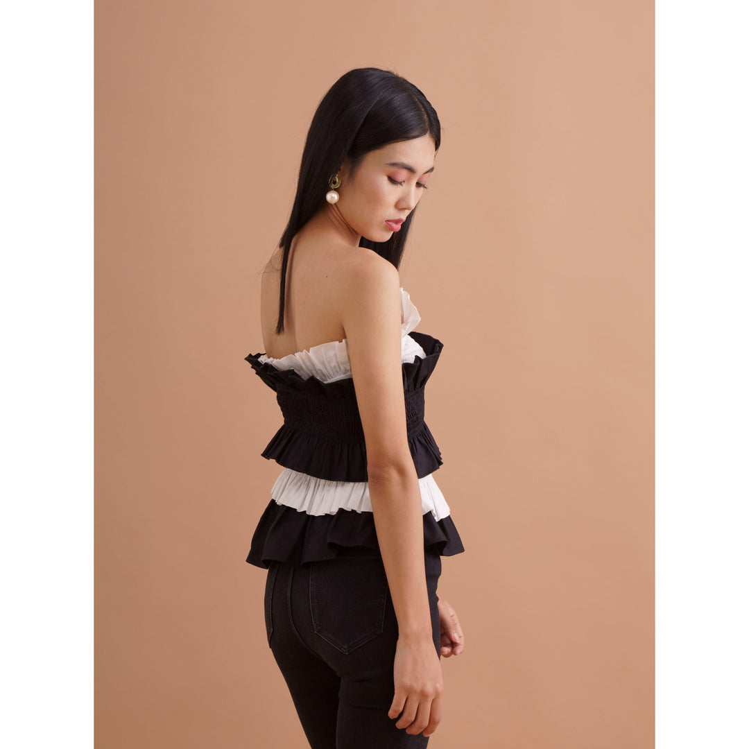ColourBlock Top in BLACK - ANI CLOTHING