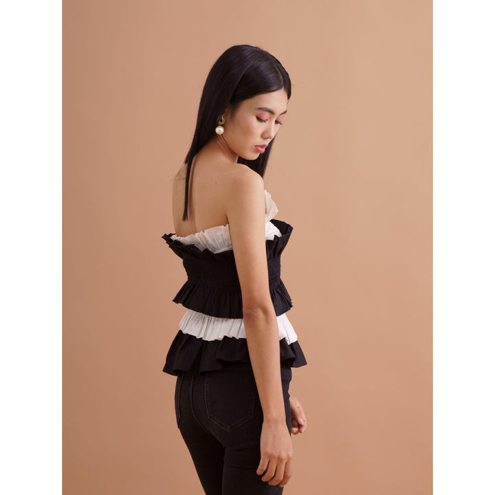 ColourBlock Top in BLACK - ANI CLOTHING