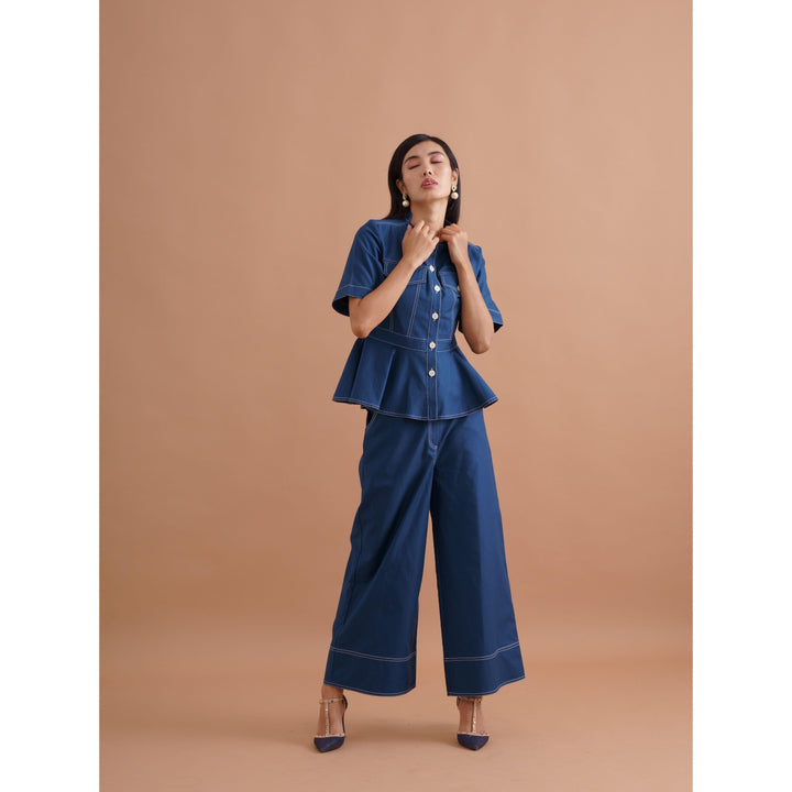 Berry Contrasting Co-ord Top - ANI CLOTHING