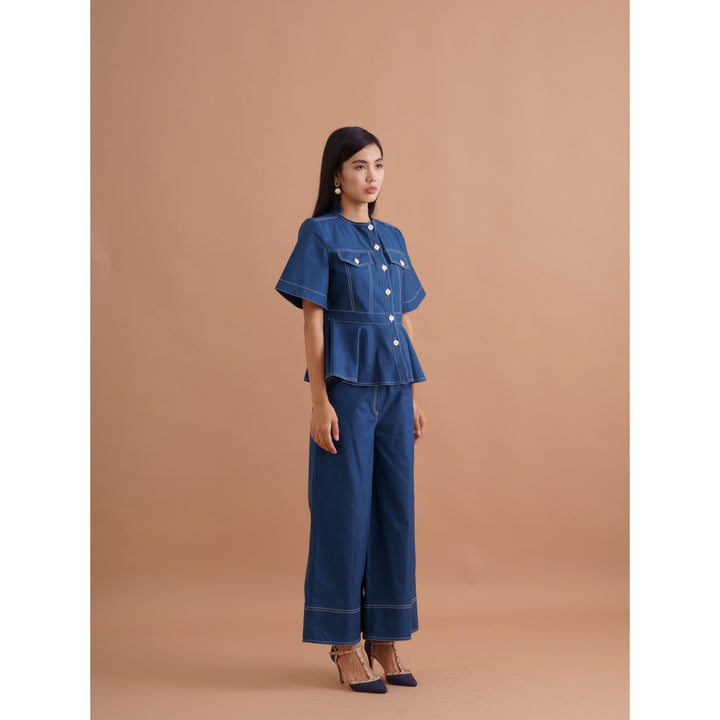 Berry Contrasting Co-ord Top - ANI CLOTHING