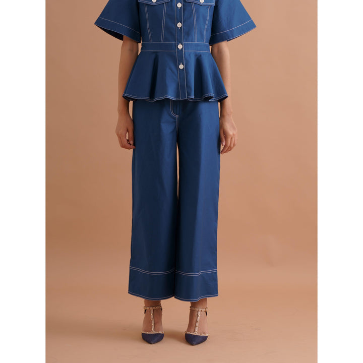 Berry Contrasting Co-ord Top - ANI CLOTHING