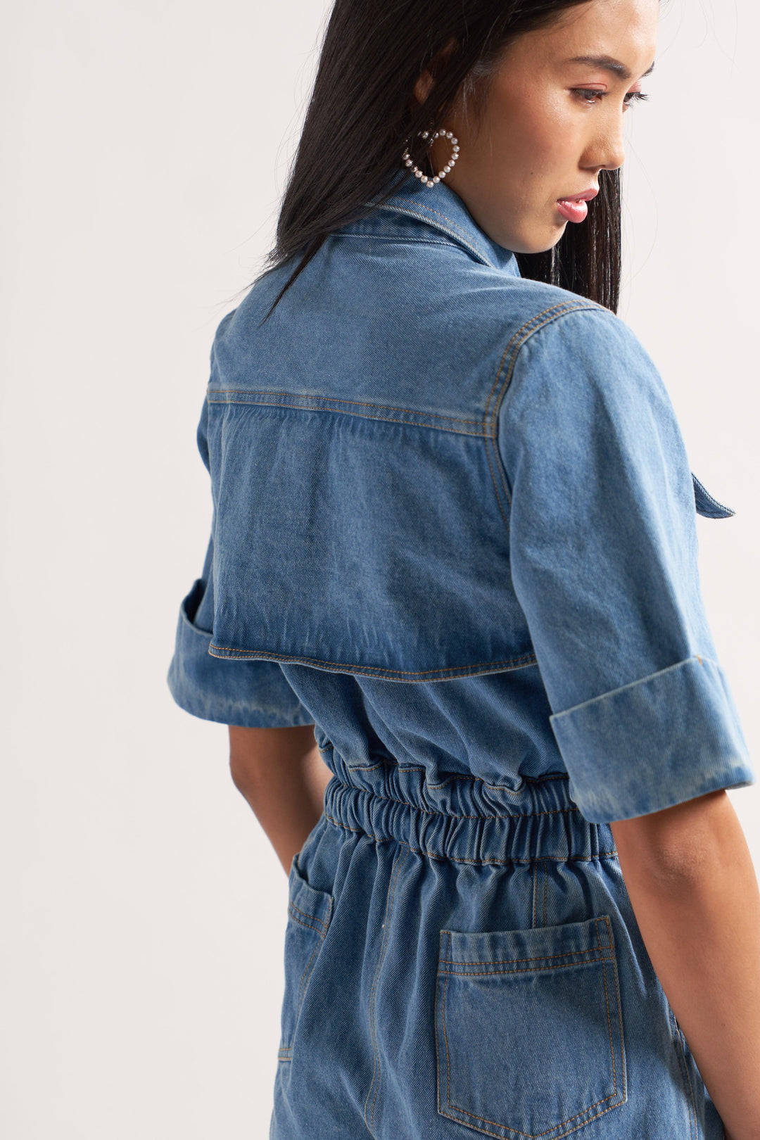Blue Denim Romper - ANI CLOTHING
