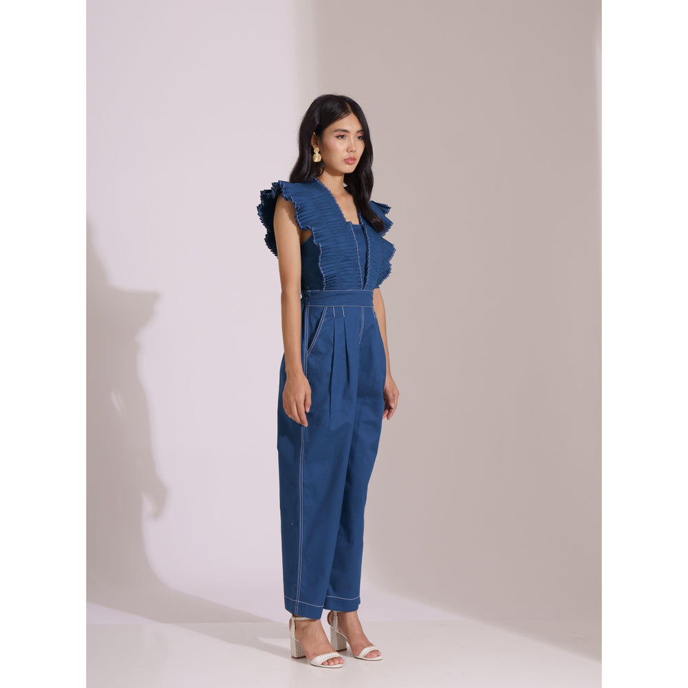 Ocean Pleated Jumpsuit - ANI CLOTHING