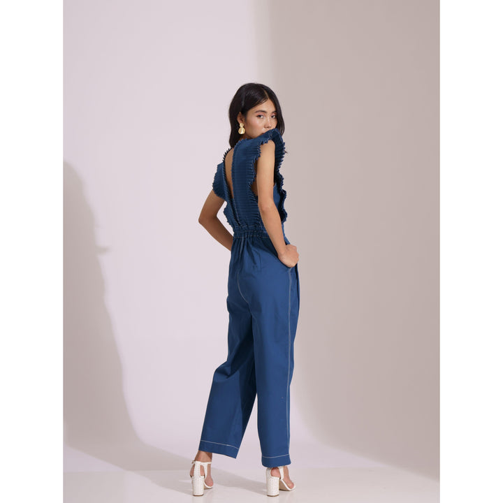 Ocean Pleated Jumpsuit - ANI CLOTHING