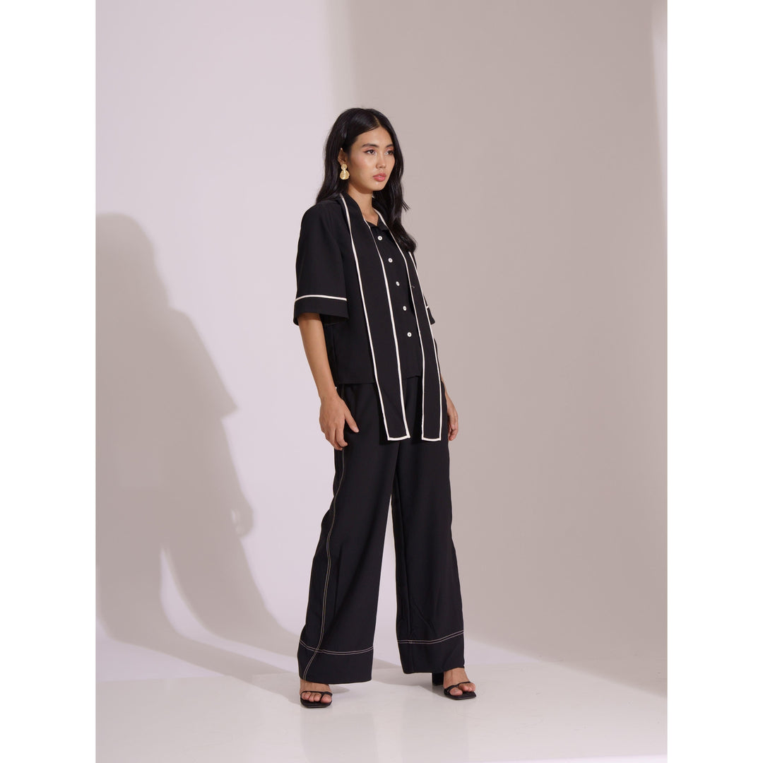 Block Lace Panel Co-ord Trousers - ANI CLOTHING