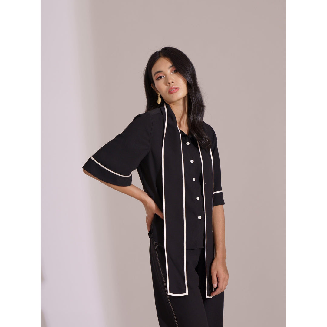 Block Lace Panel Co-ord Top - ANI CLOTHING