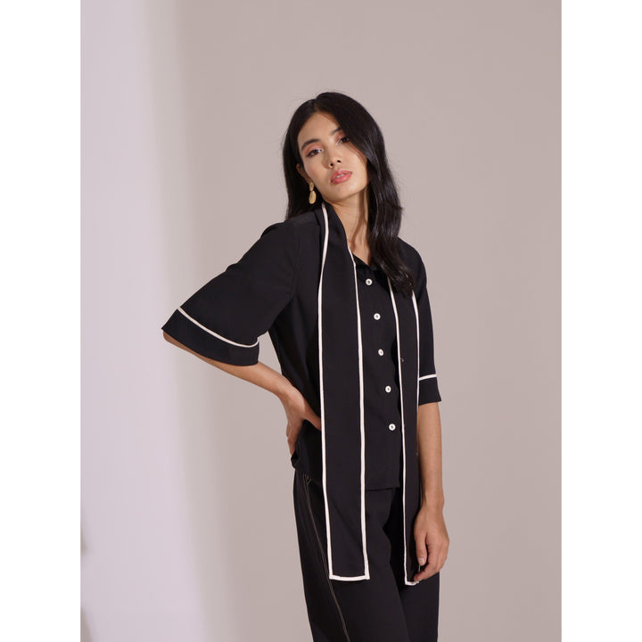 Block Lace Panel Co-ord Top - ANI CLOTHING