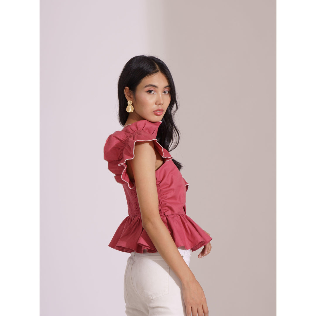 Ruby Criss-Cross Blouse - ANI CLOTHING