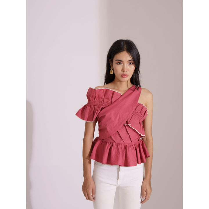 Ruby Criss-Cross Blouse - ANI CLOTHING