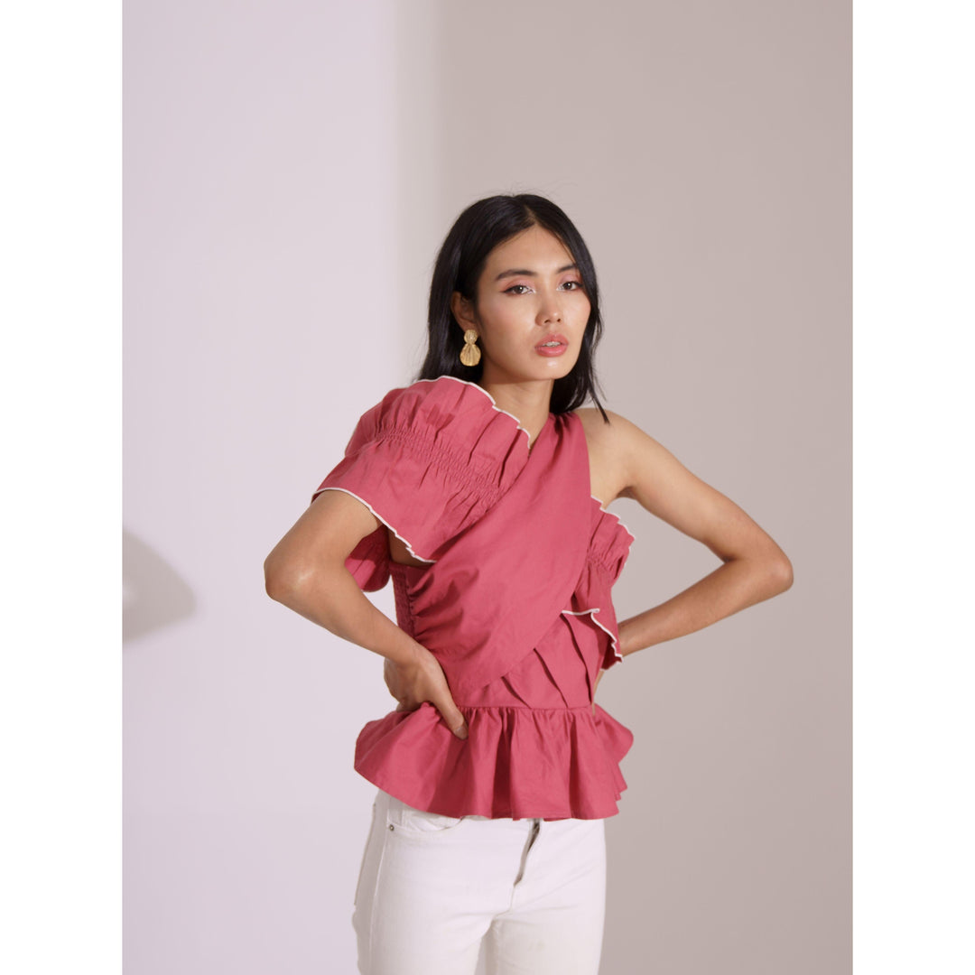 Ruby Criss-Cross Blouse - ANI CLOTHING