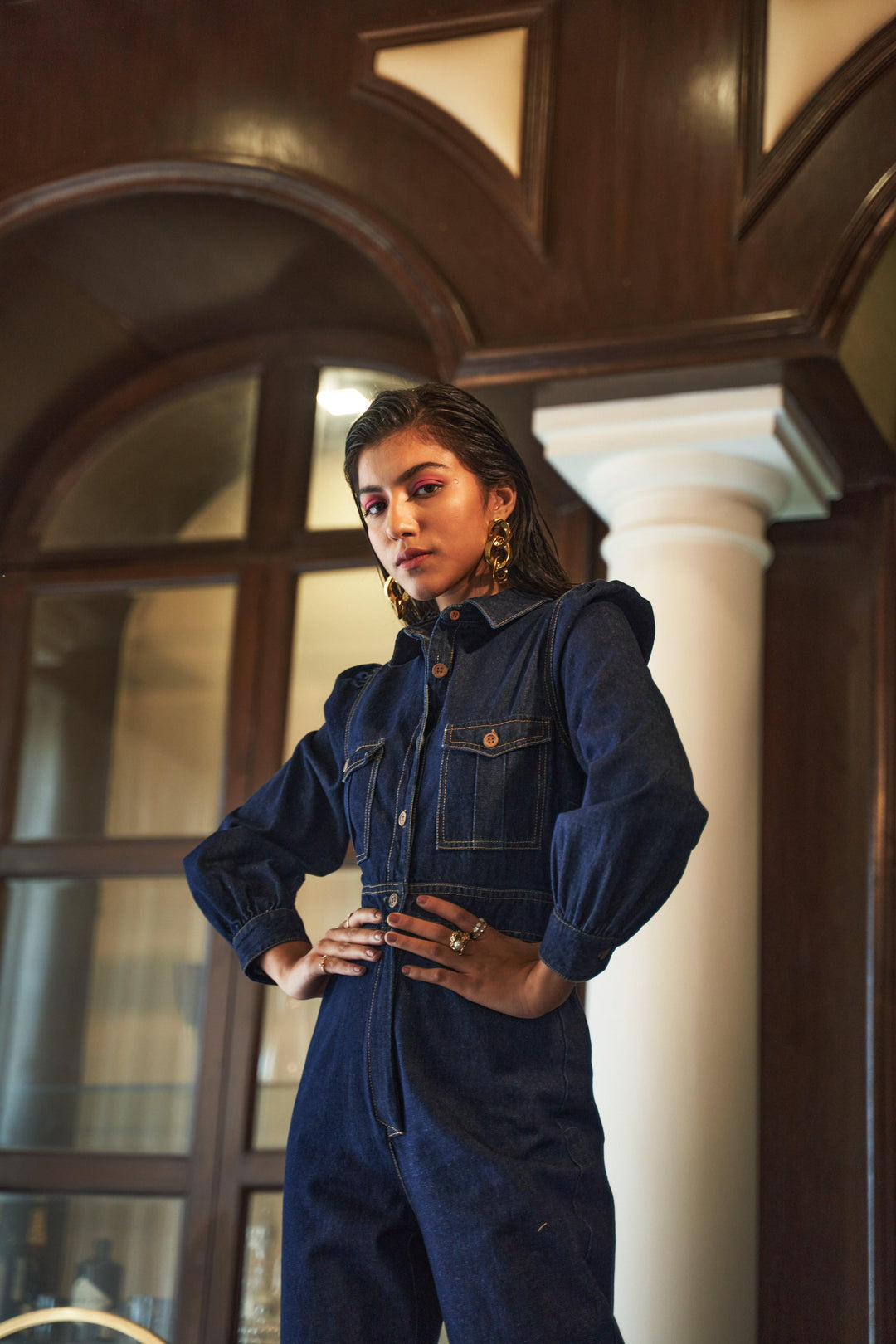 Blue Denim Jumpsuit - ANI CLOTHING