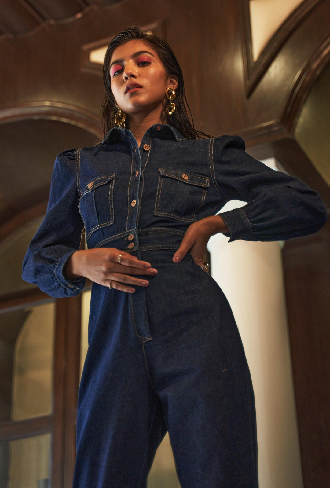 Blue Denim Jumpsuit - ANI CLOTHING