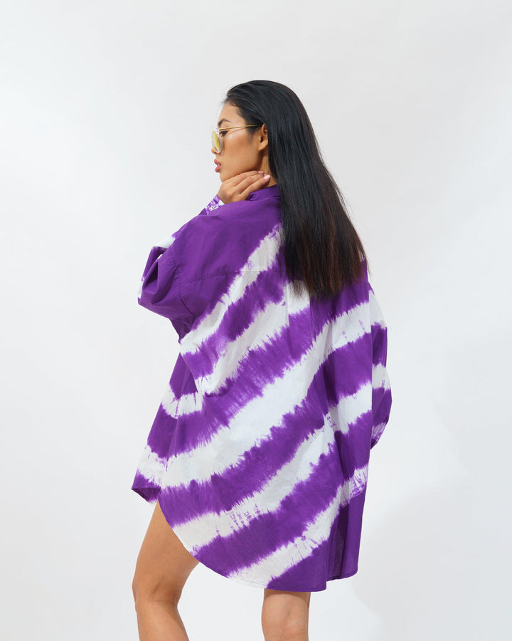 Tie Dye Shirt Dress - ANI CLOTHING