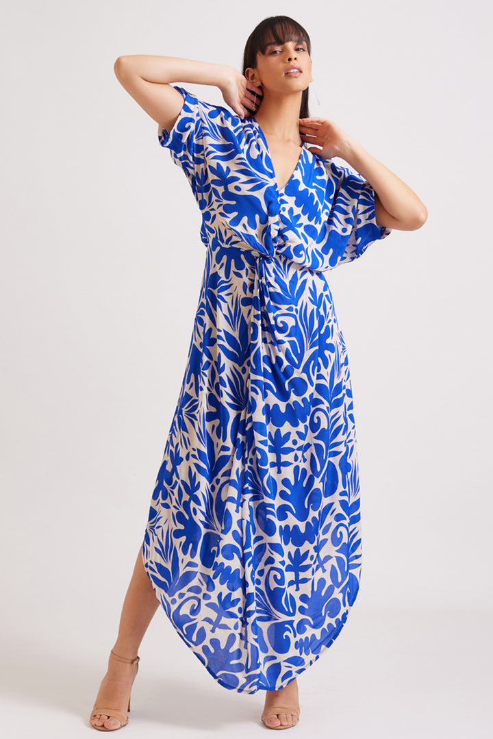 Coral Maxi Kaftan Dress
