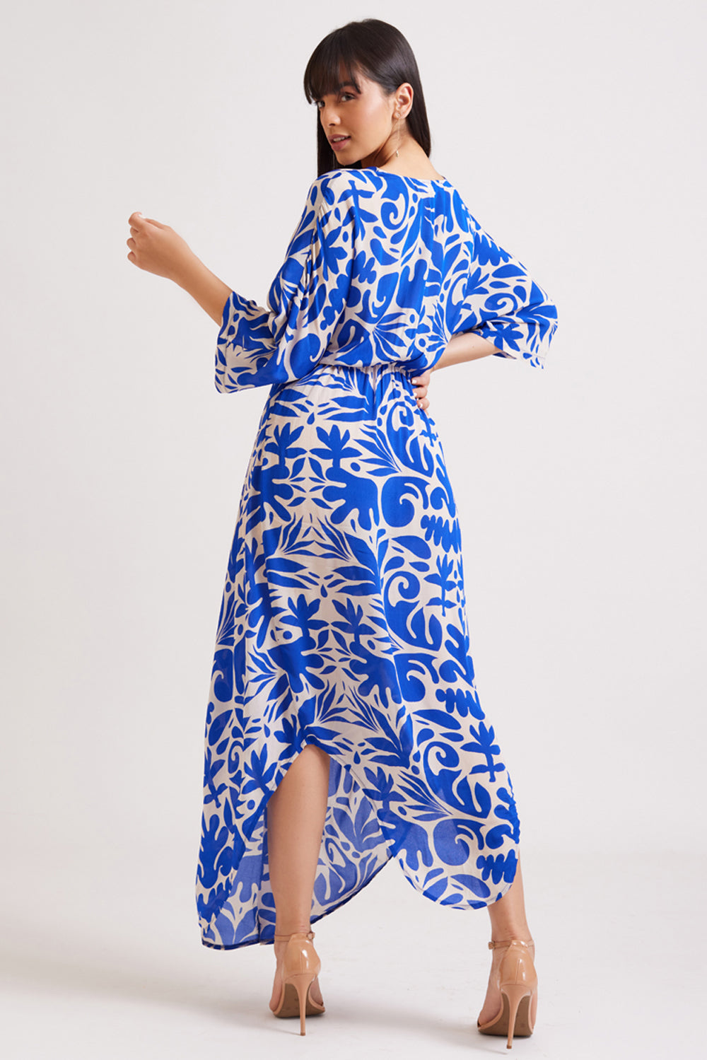 Coral Maxi Kaftan Dress