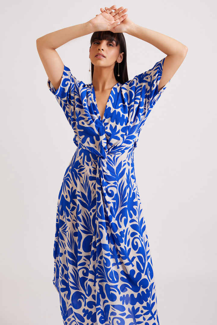 Coral Maxi Kaftan Dress