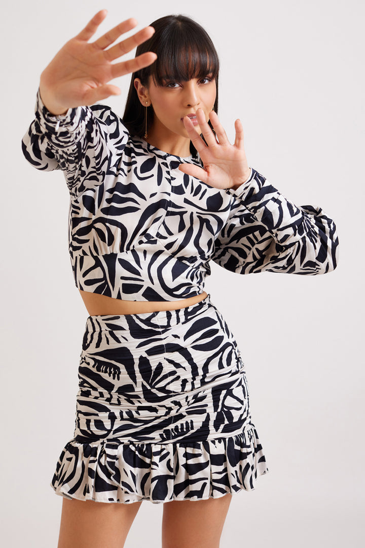 Black Corbett Printed Top