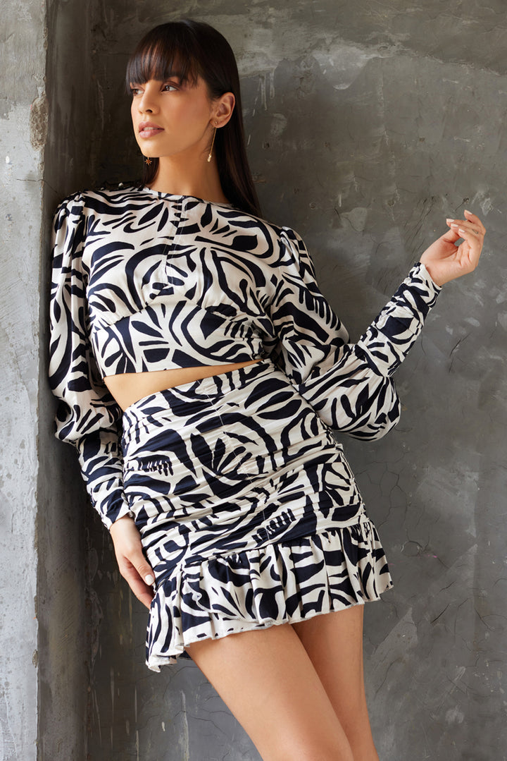 Black Corbett Printed Top