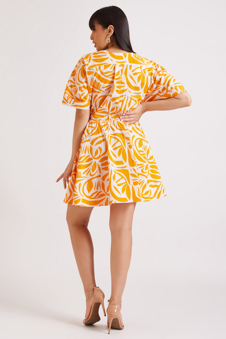 Orange Corbett Flare Dress
