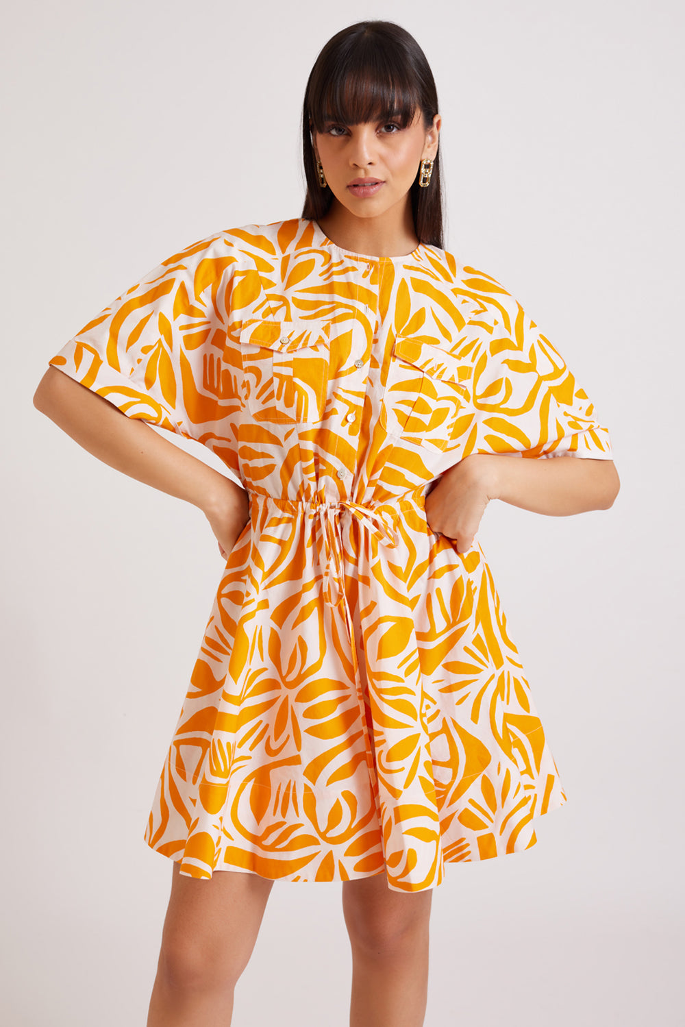 Orange Corbett Flare Dress