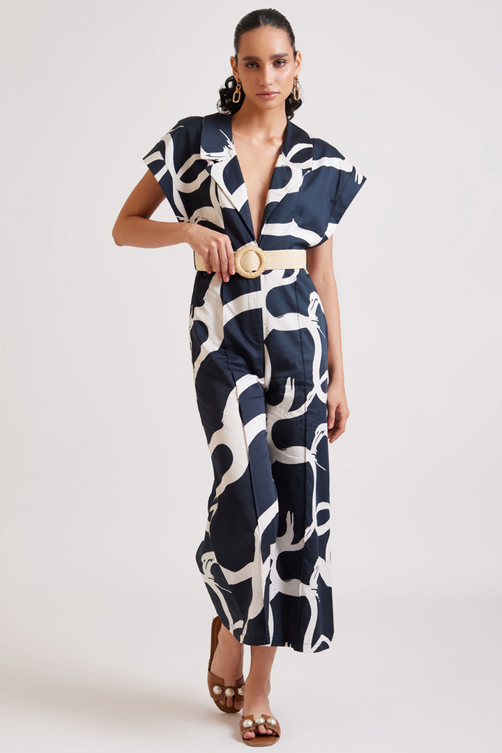 Coal Stroke Jumpsuit with Belt