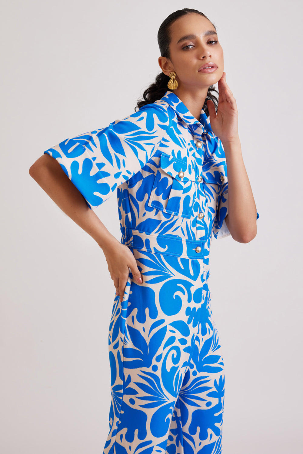 Coral Printed Jumpsuit