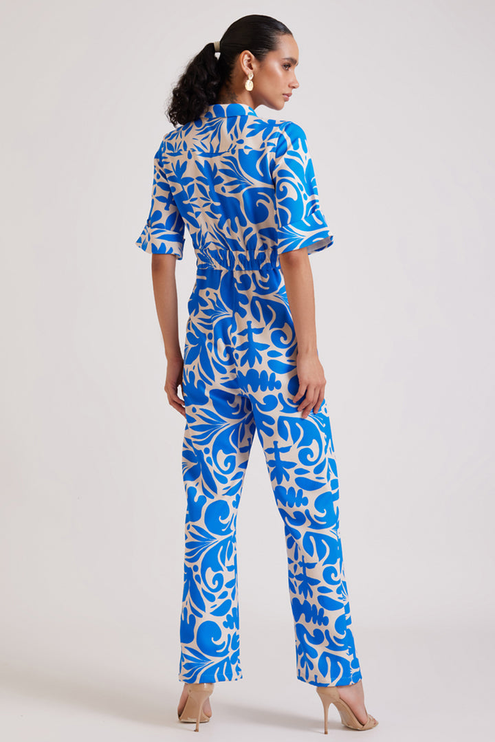 Coral Printed Jumpsuit