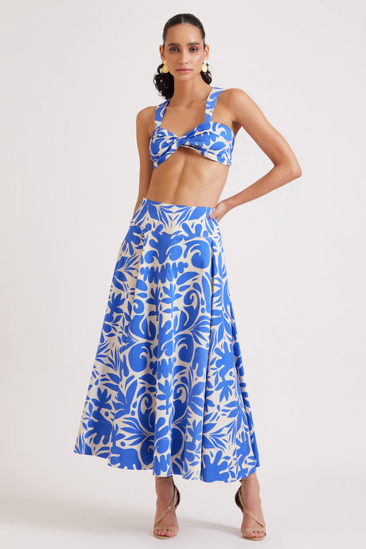 Coral Printed Skirt