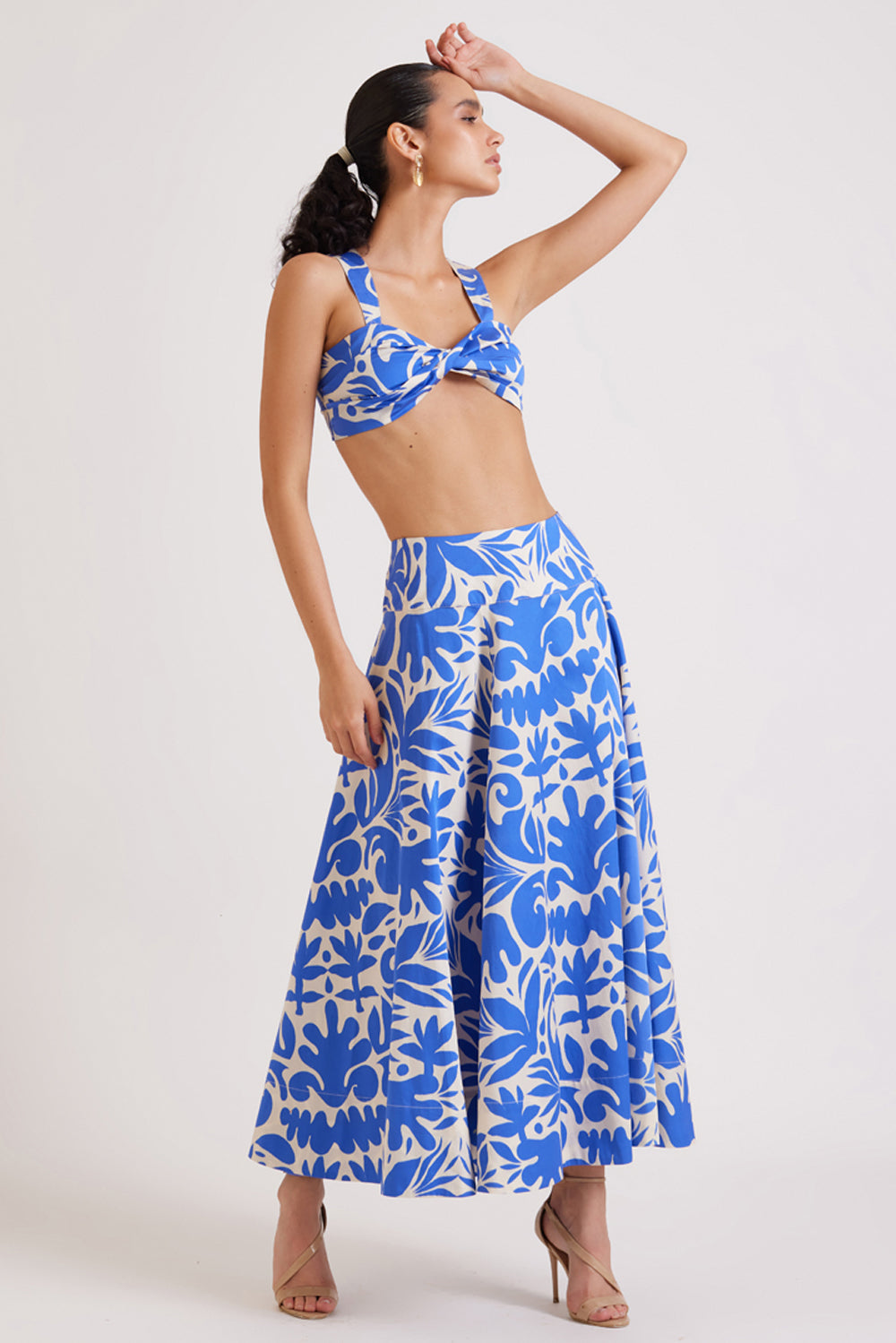Coral Printed Skirt