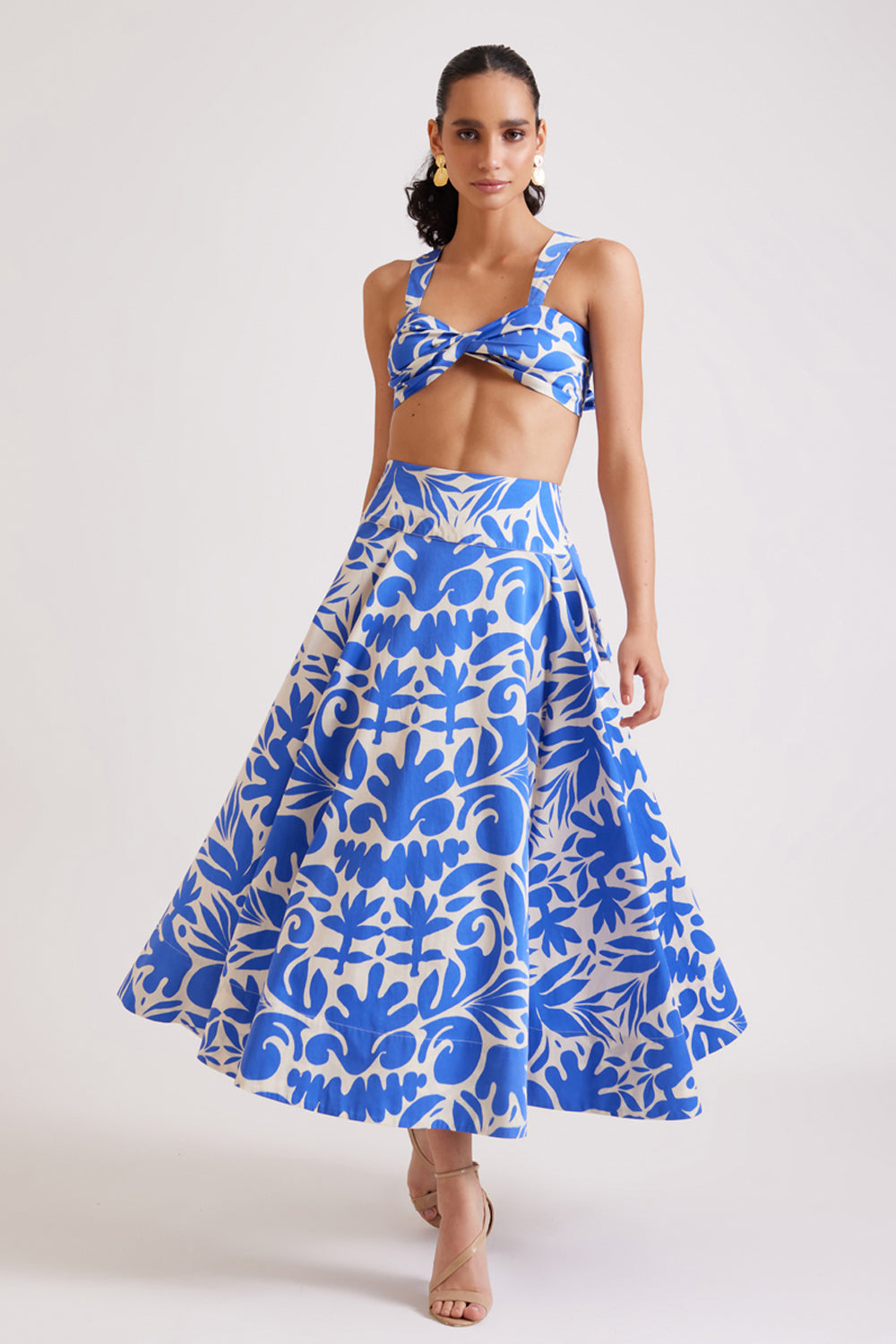 Coral Printed Skirt