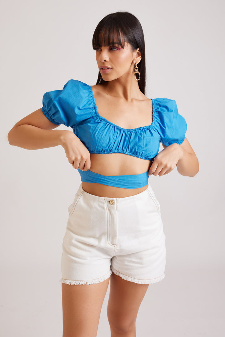 Blue Knot Crop Top