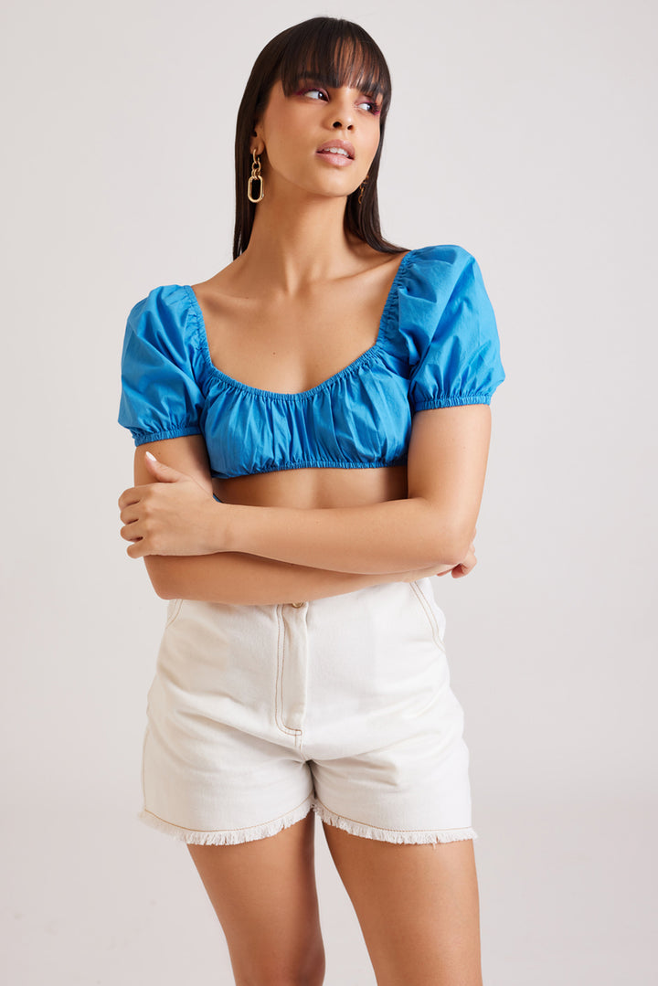Blue Knot Crop Top